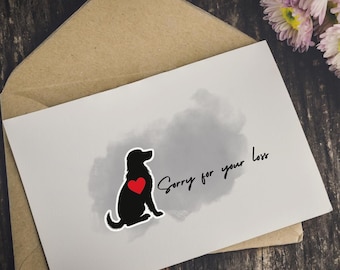 Loss Of Dog Card Pet Sympathy Card Dog Loss Card Sorry For Your Loss Loss Of Dog Card Printable Sorry For Your Loss Pet Memorial Card