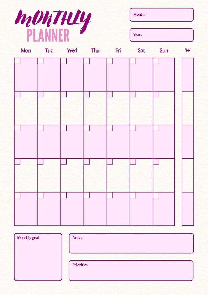 Digital and Printable Daily, Weekly, Monthly Planner Bundle, Different ...