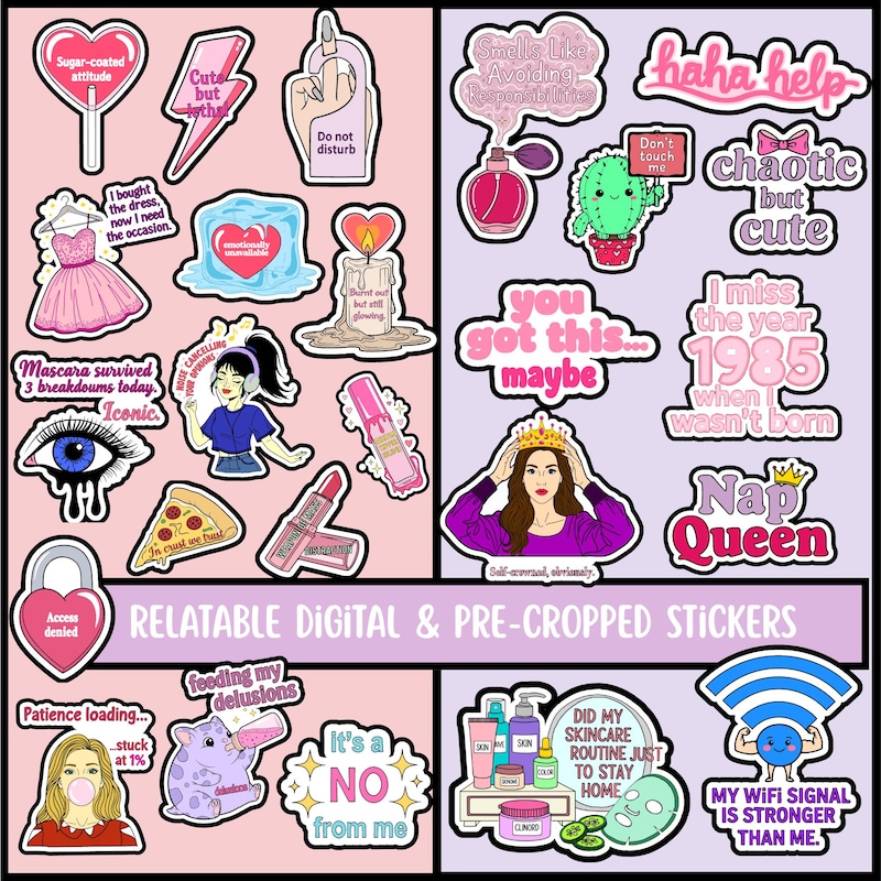 Eyes Sticker Relatable Funny Relatable Stickers - Etsy