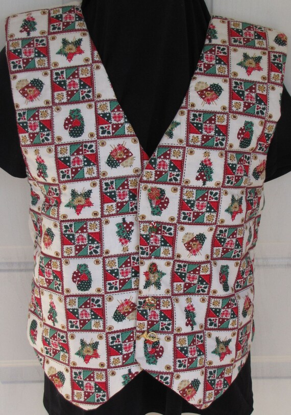 Items similar to Handmade Christmas Vest on Etsy