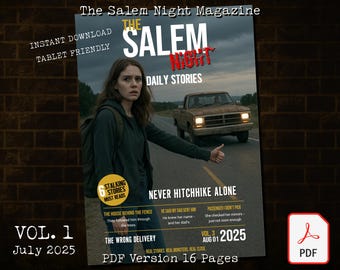 The Salem Night Magazine Vol. 3 | 6 Real Horror Stories | Creepy Ride-shares, Kidnappings, and Childhood Nightmares (PDF)