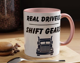 Echte Fahrer Shift Gangs Becher | LKW-Fahrer Kaffeetasse | CDL Fahrer Geschenk | Trucker Kaffeetasse | Big Rig Fahrer Tasse | Diesel Trucker Geschenk