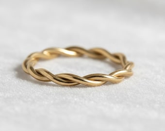 Anillo trenzado STL • Joyería minimalista imprimible en 3D (descarga digital)
