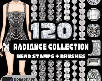 Lot de pinceaux pour bijoux Procreate pour la création de mode Procreate
