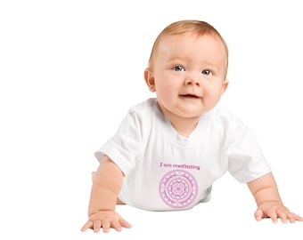Mandala Baby Tee, Meditation Infant Shirt, Mindfulness Kids Clothing,  Baby gift