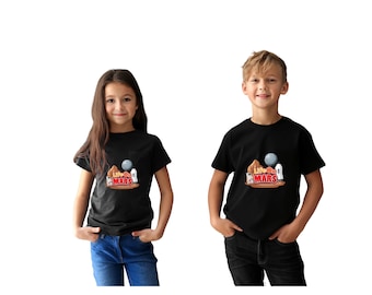 Life on Mars Childrens Tee Shirt, space Kids Top, Childs gift