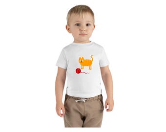 Cute Cat, fine Jersey t-shirt, Toddler gift,