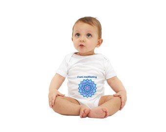 Meditation Mandala Onesie, Sleeping Baby Onesie, Infant Jersey One Piece, Baby Gift