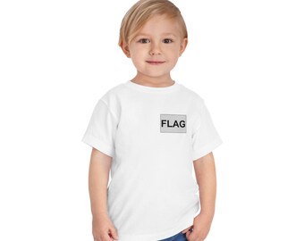 Personalized Flag Minimalist Toddler T-Shirt | Can be matched with onesies, children's and Adult T-shirts