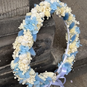 Flower crown made of dried and preserved flowers,  wedding dry flower crown, hair accessories,dried flowers wreath,  bridal headpiece