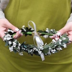 Flower crown made of dried and preserved flowers,  wedding dry flower crown, hair accessories,dried flowers wreath,  bridal headpiece
