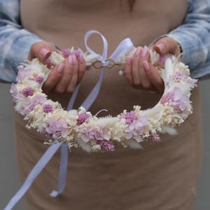 Flower crown made of dried and preserved flowers,  wedding dry flower crown, hair accessories,dried flowers wreath,  bridal headpiece