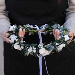 Flower crown made of dried and preserved flowers,  wedding dry flower crown, hair accessories,dried flowers wreath,  bridal headpiece