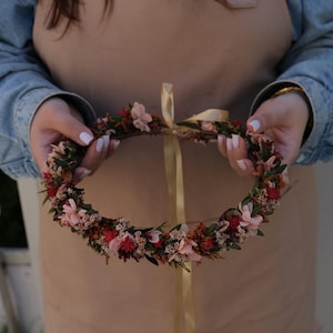 Flower crown made of dried and preserved flowers,  wedding dry flower crown, hair accessories,dried flowers wreath,  bridal headpiece