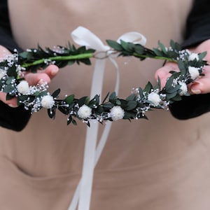 Flower crown made of dried and preserved flowers,  wedding dry flower crown, hair accessories,dried flowers wreath,  bridal headpiece