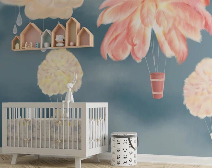 Fantasy Hot Air Balloon Wall Decal: Whimsical Nursery Decor