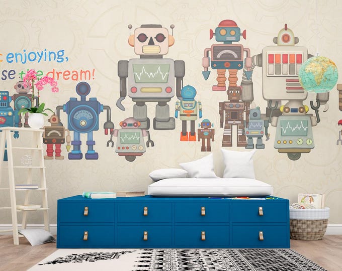 Robotic Wall Art: Modern Industrial Robot Decor