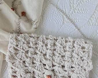 Crochet Pattern: Sandy Shells Bag, crochet bag, crochet purse, crochet clutch