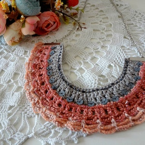 CROCHET PATTERN Tribal Necklace Pattern crochet and bead necklace, bib necklace, bohemian, ethnic, gypsy jewelry,native american, tribal image 3