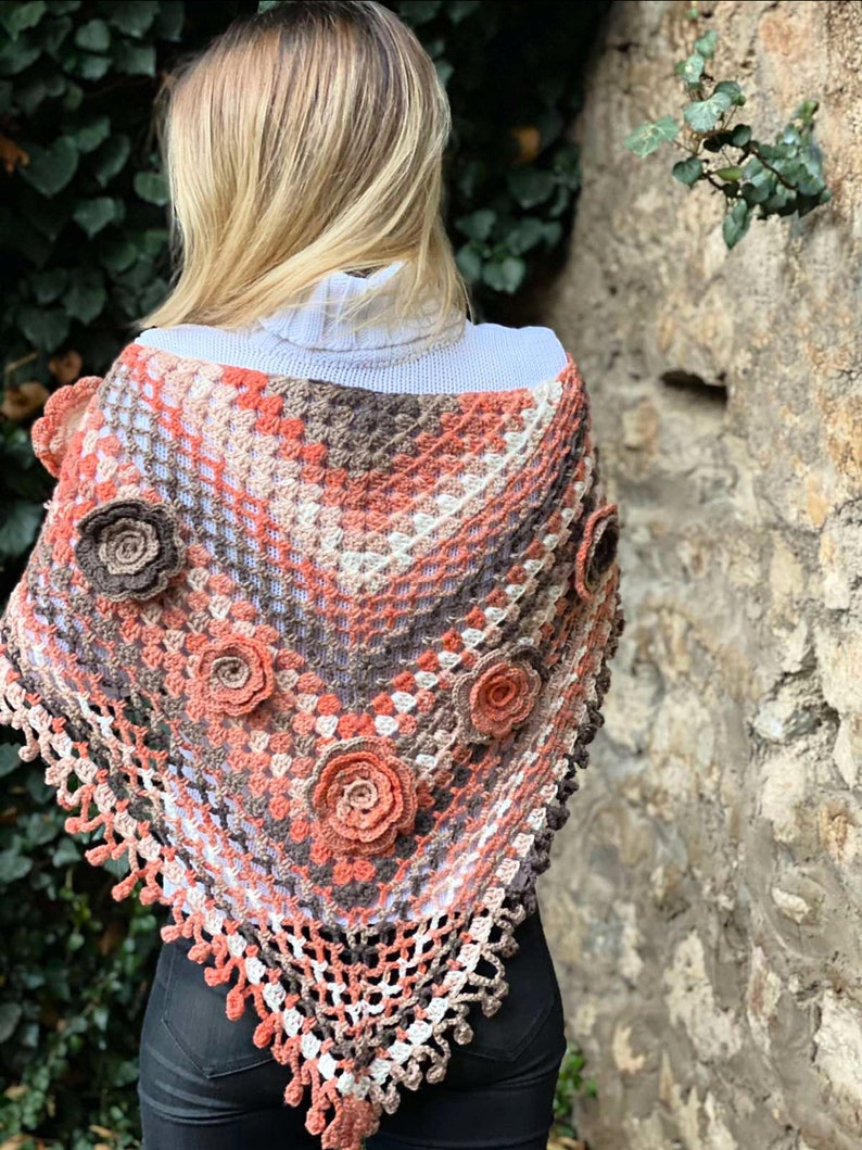 Crochet Pattern: Cottage Granny Shawl statement | Etsy