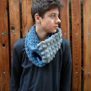 CROCHET PATTERN Jacob's Scarf,crocheted scarf, boy scarf, winter scarf, men's scarf, crochet pattern,scarf pattern,boho scarf, neckwarmer, image 1