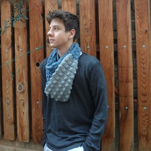 CROCHET PATTERN Jacob's Scarf,crocheted scarf, boy scarf, winter scarf, men's scarf, crochet pattern,scarf pattern,boho scarf, neckwarmer, image 3