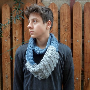 CROCHET PATTERN Jacob's Scarf,crocheted scarf, boy scarf, winter scarf, men's scarf, crochet pattern,scarf pattern,boho scarf, neckwarmer, image 2