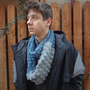 CROCHET PATTERN Jacob's Scarf,crocheted scarf, boy scarf, winter scarf, men's scarf, crochet pattern,scarf pattern,boho scarf, neckwarmer, image 4