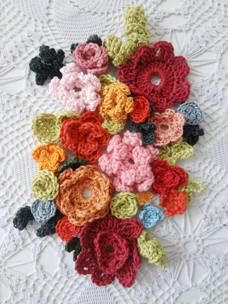 CROCHET PATTERN Mini Flower Jewelrycrochet Thread Etsy