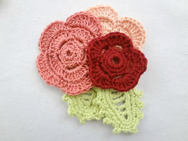 CROCHET PATTERN Irish Rose Brooch Pattern crocheted rose, flower brooch, rose brooch, crochet accessory, crochet pattern image 2