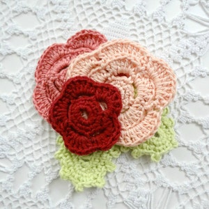 CROCHET PATTERN Irish Rose Brooch Pattern crocheted rose, flower brooch, rose brooch, crochet accessory, crochet pattern image 4