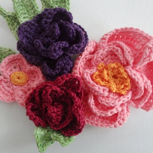 CROCHET PATTERN Peony Necklace Crochet Peony - Etsy