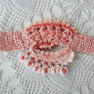 CROCHET PATTERN:Kiana Crochet Bracelet Pattern,crochet cuff,crochet bracelet,crochet accessory,crocheted lace, photo tutorial, image 5