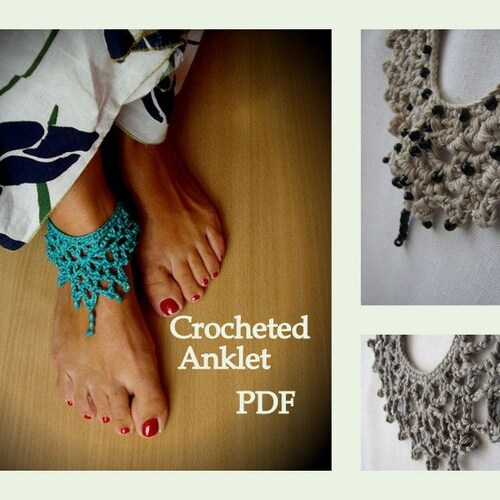 CROCHET PATTERN Crochet Anklet a Photo Tutorial Ankle Etsy