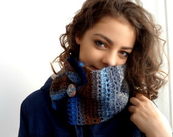 CROCHET PATTERN Scarf Pattern -Northern Skies Scarf - crocheted cowl, crocheted scarf, cowlette, crochet pattern,scarf pattern, cowl pattern