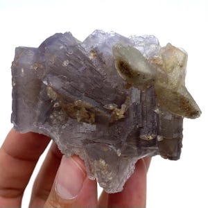 Beautiful Fluorite Specimen with Dog teeth Calcite Crystals from Pakistan , 176 Grams , minerals/crystals/specimens/collectors.
