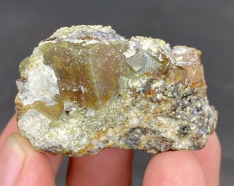 Natural Andradite Garnet Crystal Cluster / 56 Carats / Lustrous Brown Garnet Mineral Specimen / Collector Display Crystal / Pakistan