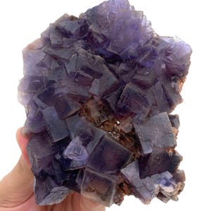 Gorgeous Purple Fluorite Specimen with Calcite from Pakistan , 338 Grams , minerals/crystals/specimens/collectors.