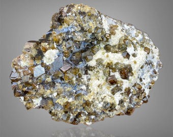 Natural Andradite Garnet Crystal Cluster / 174 Grams / Lustrous Brown Garnet Mineral Specimen / Collector Display Crystal / Pakistan