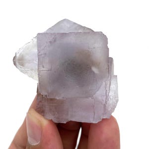 61 Grams , Beautiful light Purple Cubic Fluorite , from Pakistan , 43 x 45 x 23 mm ,minerals/crystals/specimens/collectors.