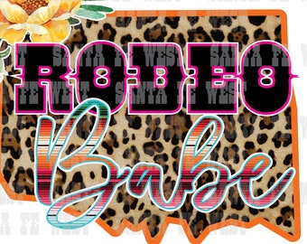 Oklahoma Rodeo Babe Leopard Print, Serape, T-Shirt Sublimation PNG Download
