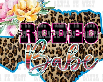 Texas Rodeo Babe Leopard Print, Serape, T-Shirt Sublimation PNG Download