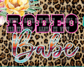 Oregon Rodeo Babe Leopard Print, Serape, T-Shirt Sublimation PNG Download