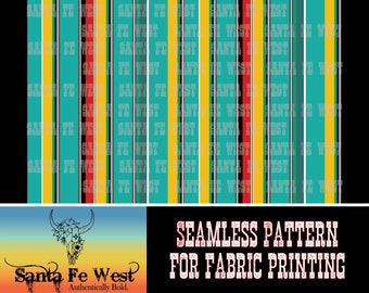 Teal & Mustard Serape Seamless Pattern, Seamless Paper, Sublimation, PNG Download, Print on Demand