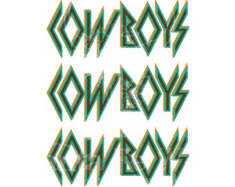 Cowboys Cowboys Cowboys Western Sublimation T-Shirt PNG