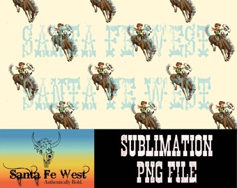 Lil Buckaroo Seamless Pattern, Sublimation, PNG Download, Fabric Printing