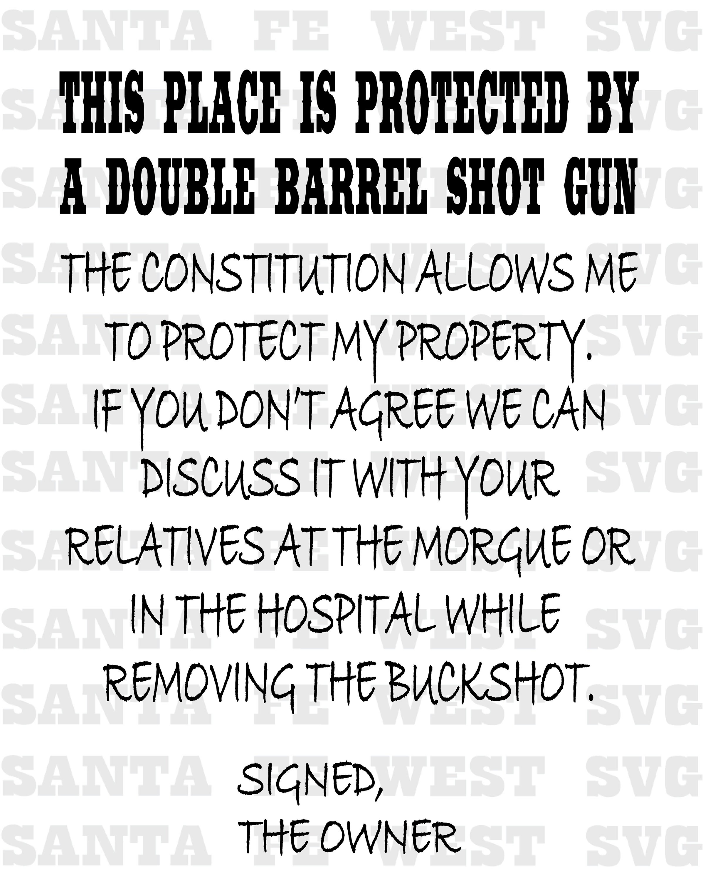 top gun svg files on Shot Gun Sign No Trespassing Sign Digital Vector Svg Etsy