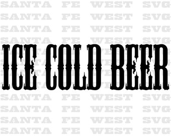 Ice Cold Beer Vector, SVG, Cricut, Silhouette, scrapbook clip art, Man cave sign