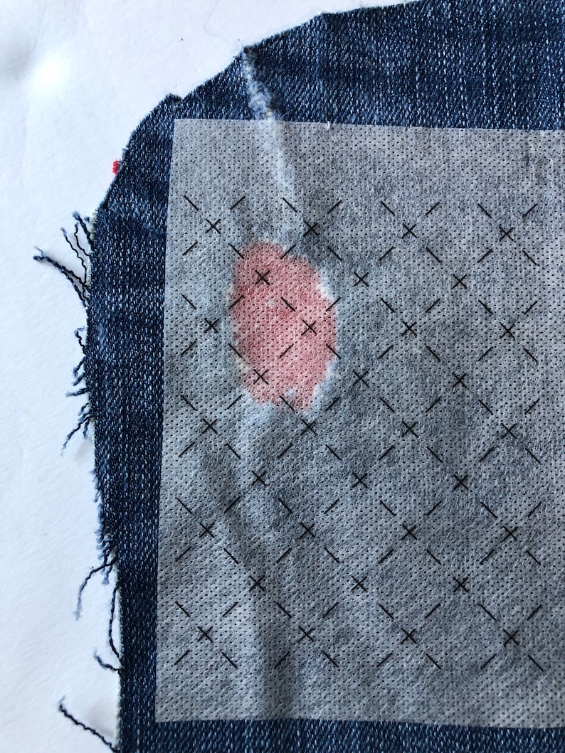 Washable Mending Transfer Version 1 Blue Sashiko Style Mending Patterns image 5