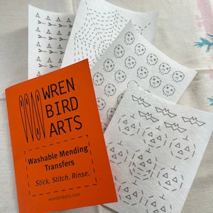 Halloween Washable Visible Mending Transfer Pattern Embroidery Template